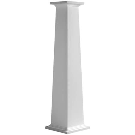 Ekena Millwork Craftsman Classic Square Tapered Smooth PVC Column, Standard Capital & Standard Base CC1005ETPCSCS